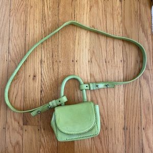 Free people mini green bag